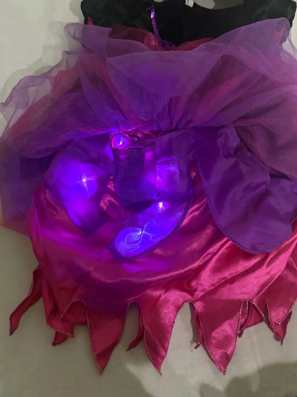 Girl's Pink & Purple Witch Costume Dress with Hat